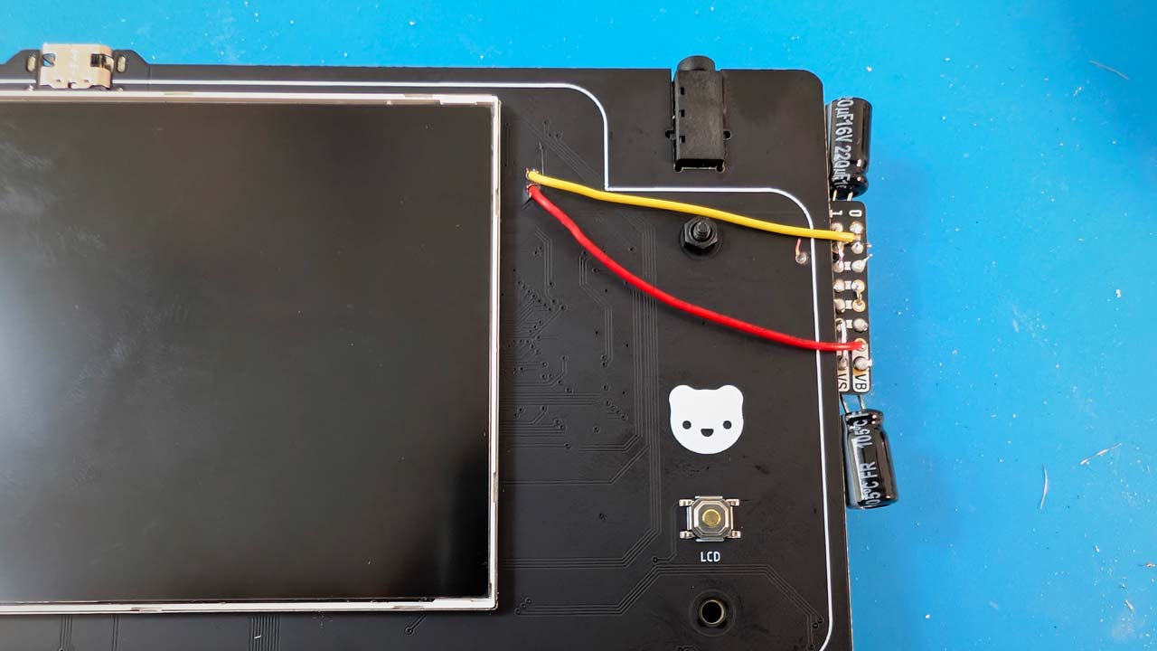 [Front wires to the protoboard]